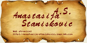 Anastasija Stanišković vizit kartica
